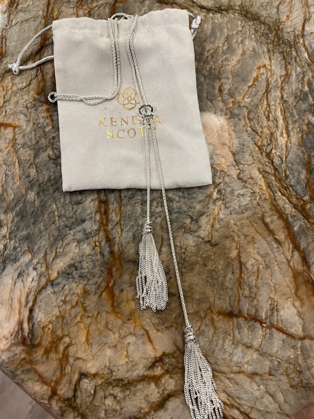 Kendra Scott Silver Love Knot Necklace
